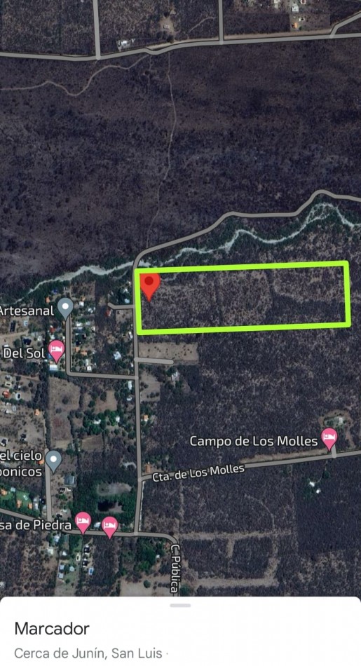 VENTA DE CAMPO DE 5 HECTAREAS EN  MERLO  (SAN LUIS)