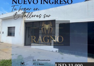 Casa de dos dormitorios con cochera y patio con escritura en barrio talleres sud zona libertad sabatini